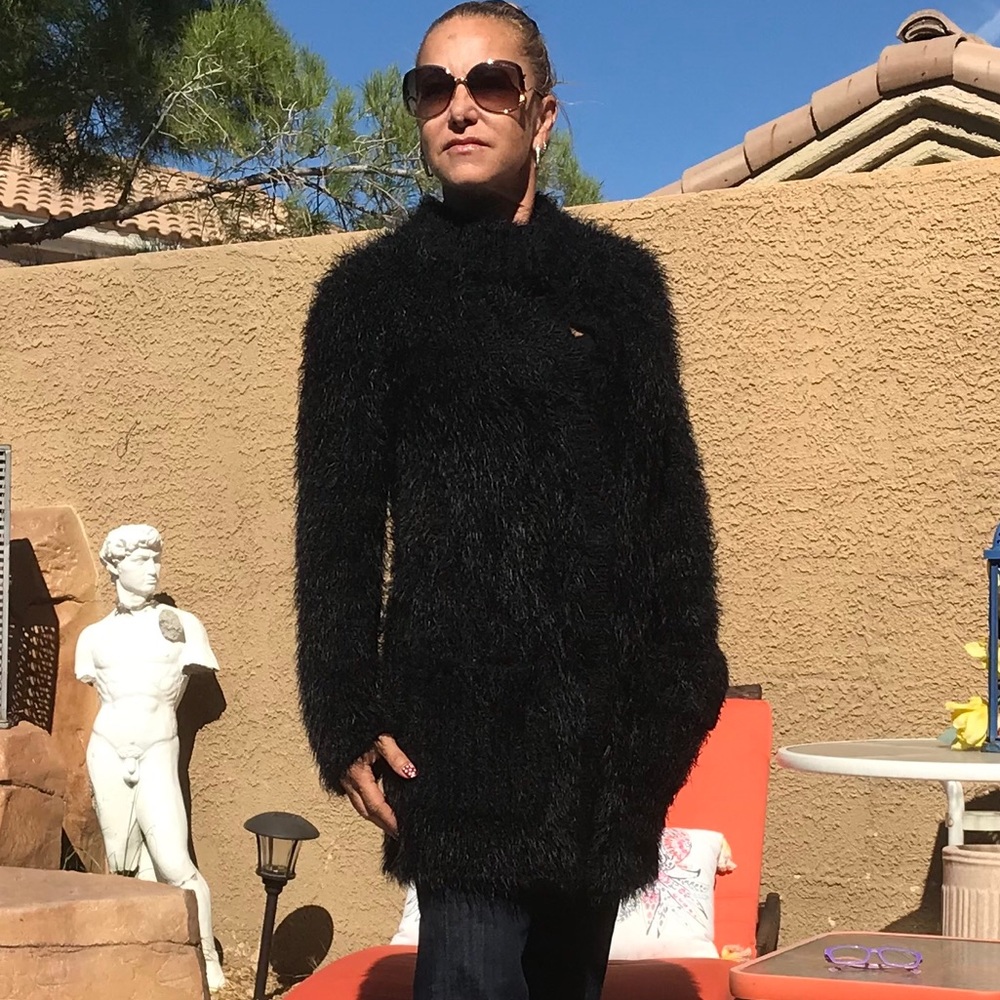 Free People Black fuzzy Jacket - Picture 1 of 8